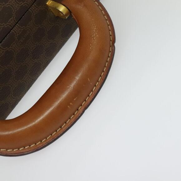 CELINE Macadam Canvas Trunk Pvc Leather Brown Gold - Picture 7 of 13